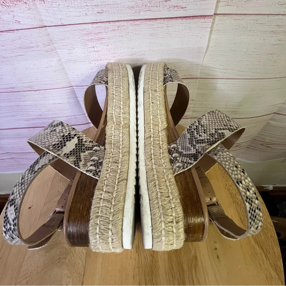 Steve Madden‎ Catia  Snake Espadrilles Sandals Size 8 M